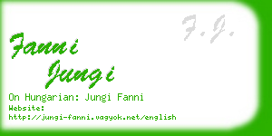 fanni jungi business card
